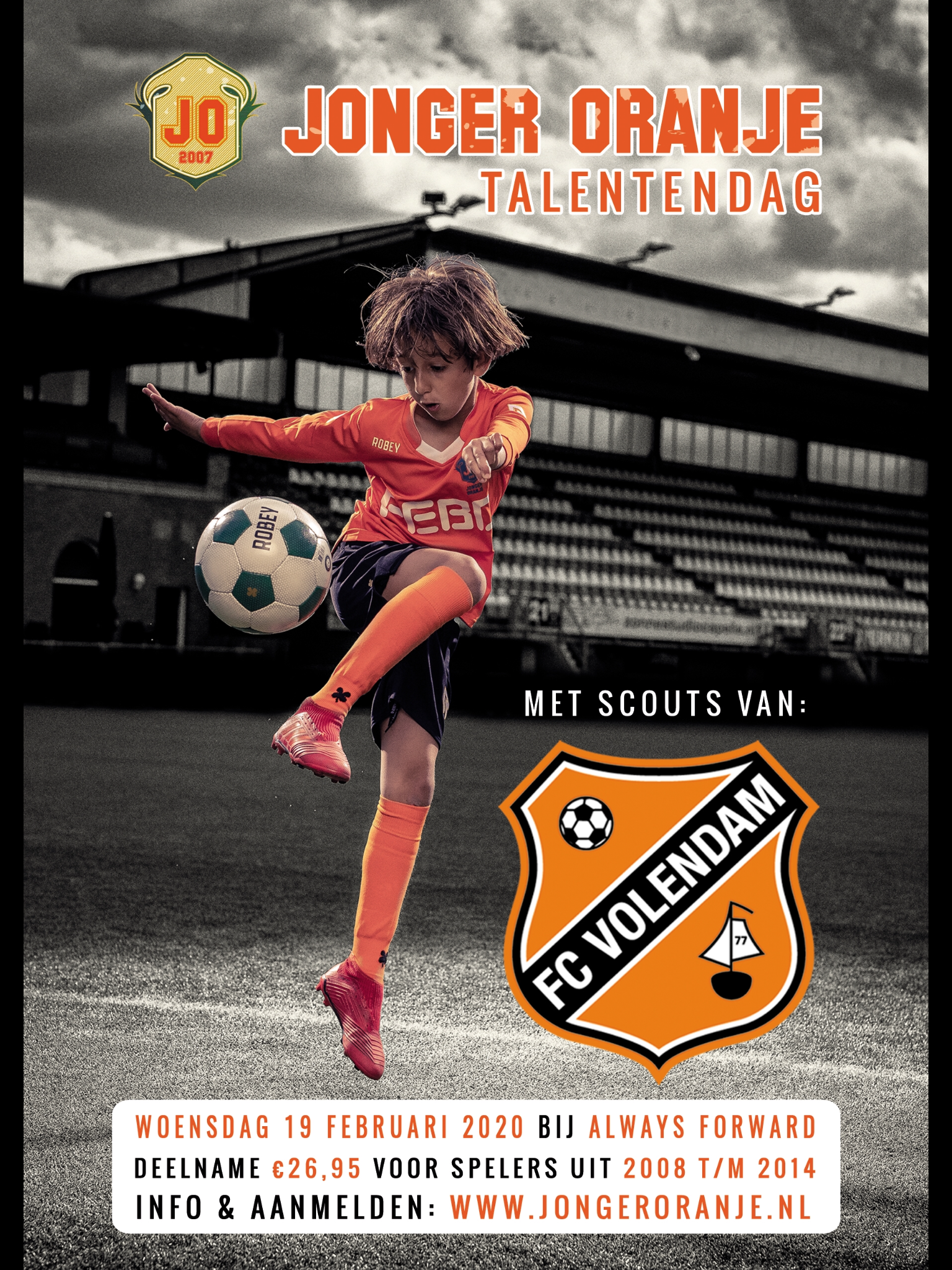 Jonger Oranje Talentendag met scouts van FC Volendam