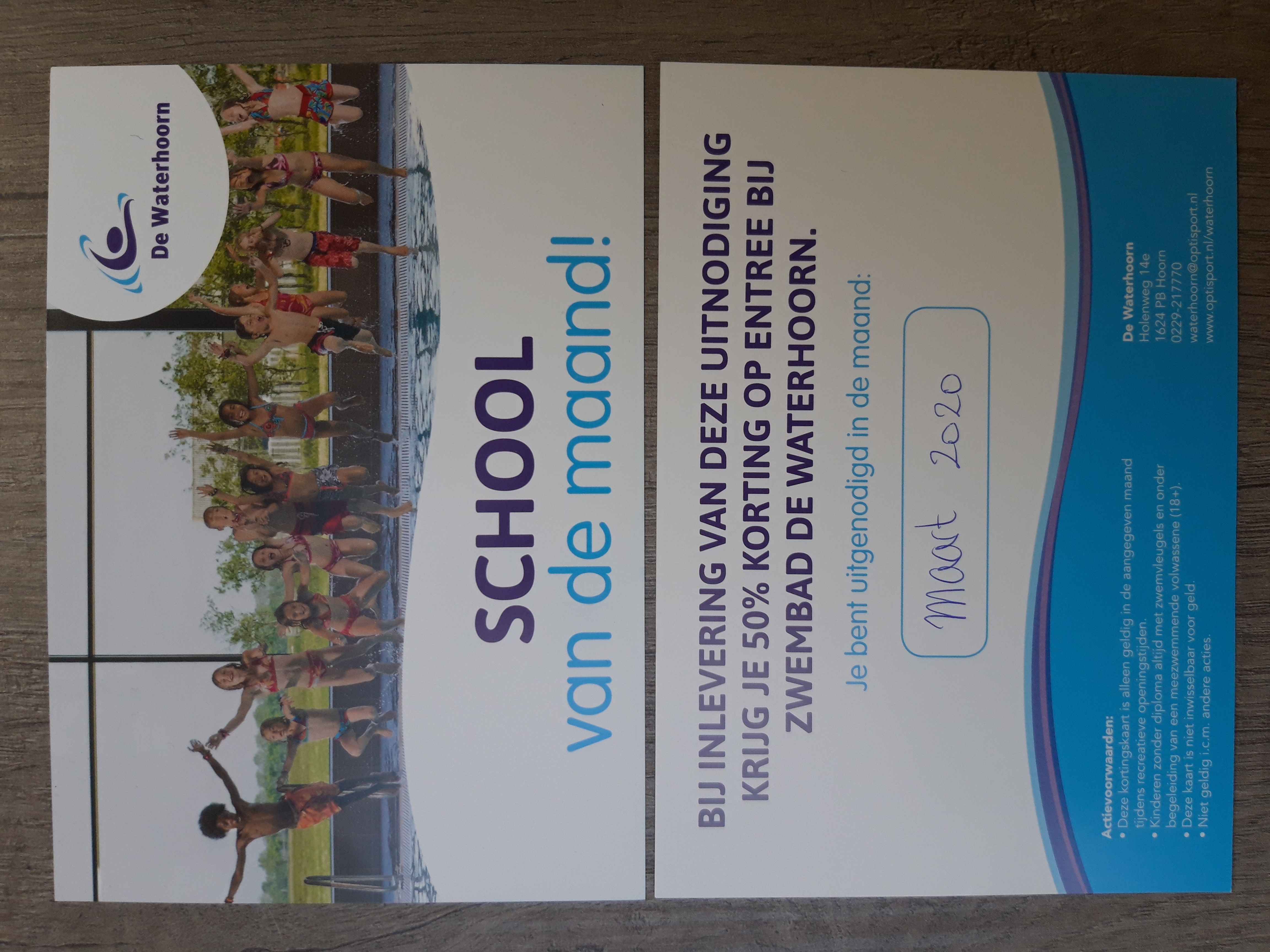 School van de maand, waterhoorn!