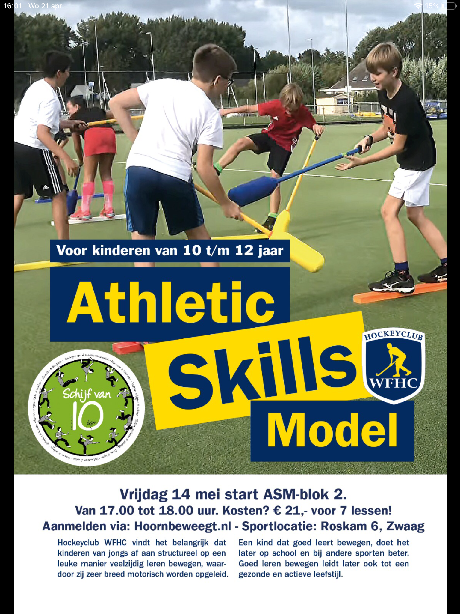 Athletic Skills Model start weer op WFHC