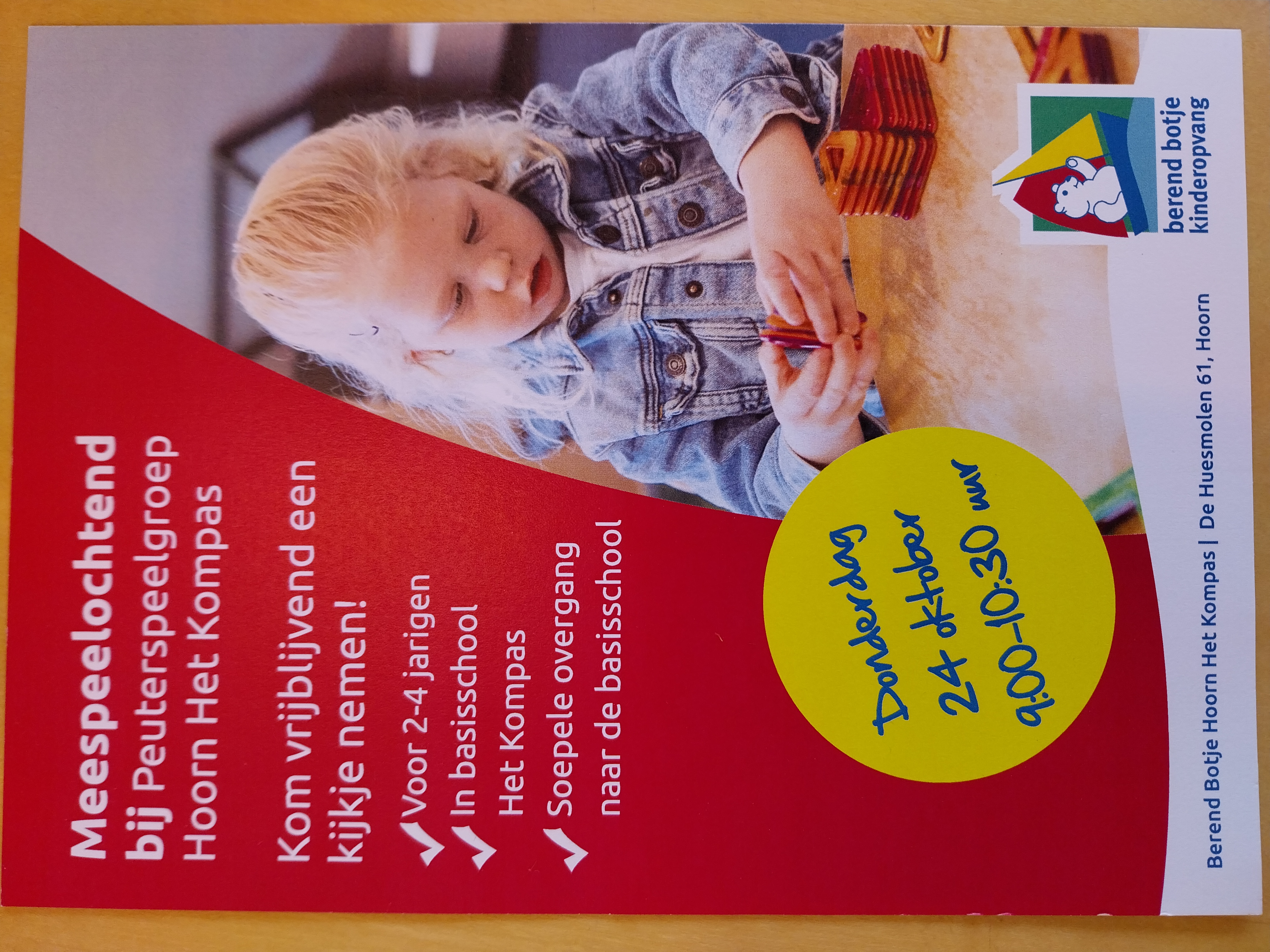 Meespeelochtend peutergroep Berend botje Samen van Start 